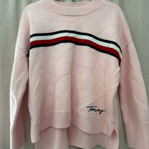 Tommy Hilfiger Pink Sweater with Stripes